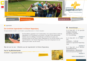 Screenshot Jugendstelle Homepage