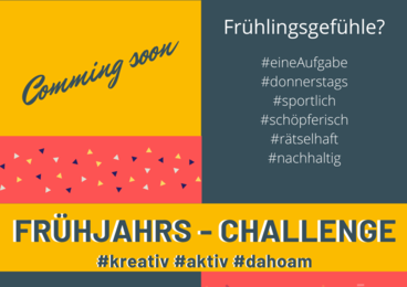 Werbung für die Frühjahrs - Challenge