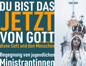 Plakat zum Ministrantentreffen in Fatima