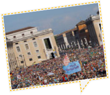 40.000 Ministranten auf dem Petersplatz in Rom.