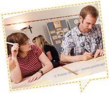 Schüler arbeiten konzentriert